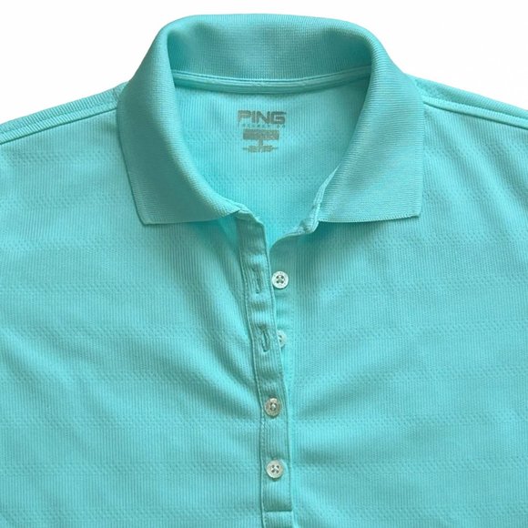 Ping Performance Short Sleeve Seafoam Green Golf Polo Size Small - Picture 3 of 10